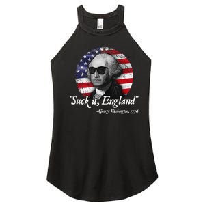 SuckIt England Funny 4th Of July George Washington 1776 Women's Perfect Tri Rocker Tank