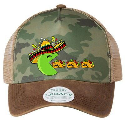 Sombrero Eating Funny Tacos With Mustaches Cinco De Mayo Legacy Tie Dye Trucker Hat