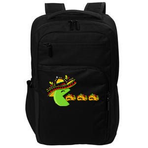 Sombrero Eating Funny Tacos With Mustaches Cinco De Mayo Impact Tech Backpack