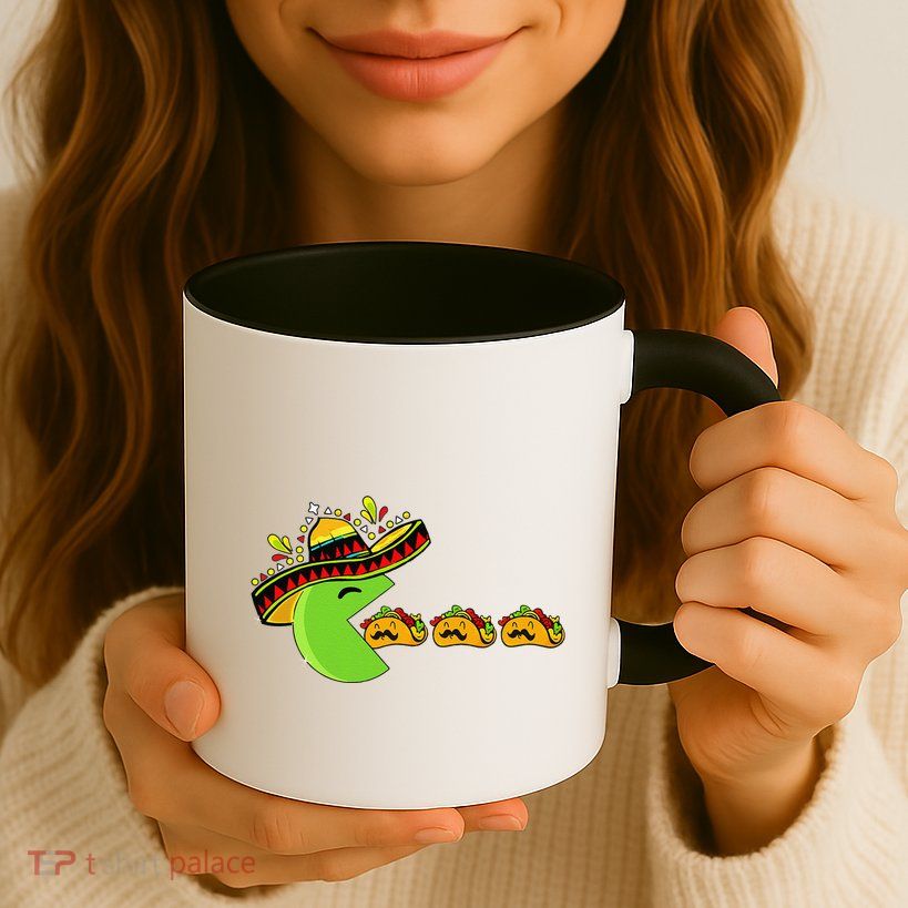 Sombrero Eating Funny Tacos With Mustaches Cinco De Mayo Mug