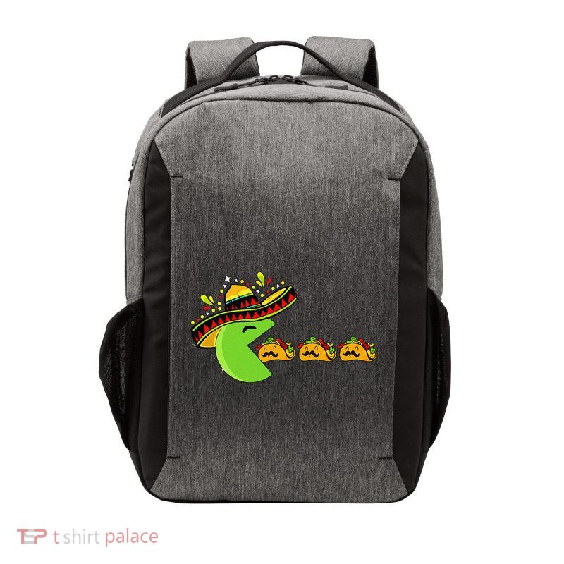 Sombrero Eating Funny Tacos With Mustaches Cinco De Mayo Vector Backpack
