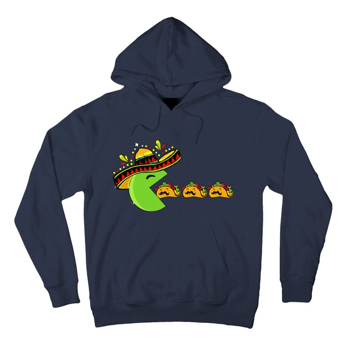 Sombrero Eating Funny Tacos With Mustaches Cinco De Mayo Hoodie