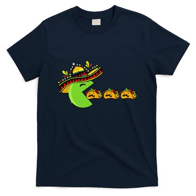Sombrero Eating Funny Tacos With Mustaches Cinco De Mayo T-Shirt
