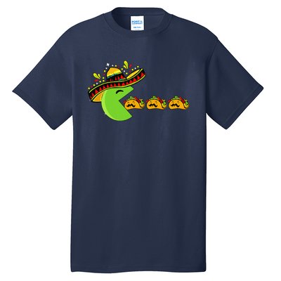 Sombrero Eating Funny Tacos With Mustaches Cinco De Mayo Tall T-Shirt