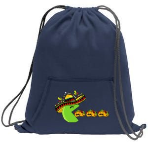 Sombrero Eating Funny Tacos With Mustaches Cinco De Mayo Sweatshirt Cinch Pack Bag