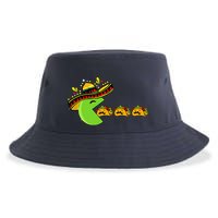 Sombrero Eating Funny Tacos With Mustaches Cinco De Mayo Sustainable Bucket Hat
