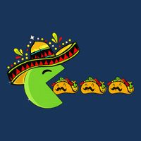 Sombrero Eating Funny Tacos With Mustaches Cinco De Mayo Magnet