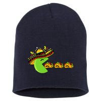 Sombrero Eating Funny Tacos With Mustaches Cinco De Mayo Short Acrylic Beanie