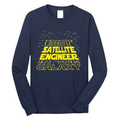 Satellite Engineer Funny Cool Galaxy Job Long Sleeve Shirt