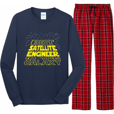 Satellite Engineer Funny Cool Galaxy Job Long Sleeve Pajama Set