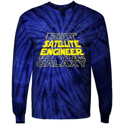 Satellite Engineer Funny Cool Galaxy Job Tie-Dye Long Sleeve Shirt