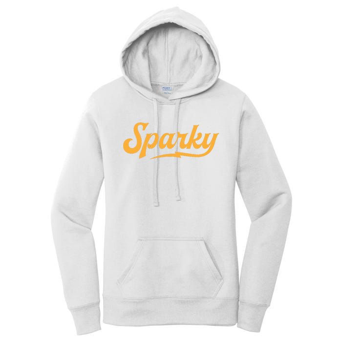 Sparky Electrician Funny Lineman Dad Retro Vintage Novelty Women's Pullover Hoodie