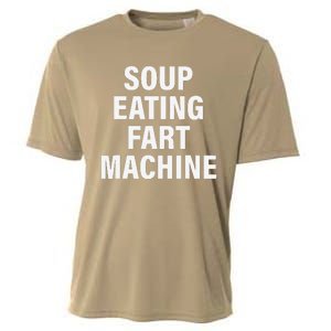 Soup Eating Fart Machine Funny Design Cooling Performance Crew T-Shirt