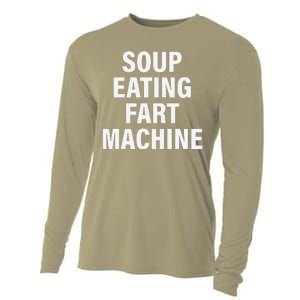 Soup Eating Fart Machine Funny Design Cooling Performance Long Sleeve Crew