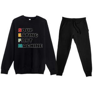 Soup Eating Fart Machine Premium Crewneck Sweatsuit Set