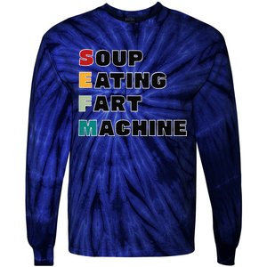 Soup Eating Fart Machine Tie-Dye Long Sleeve Shirt