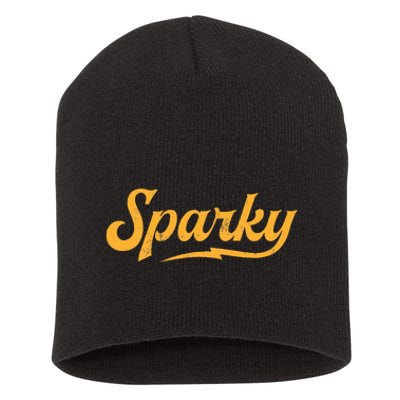 Sparky Electrician Funny Lineman Dad Retro Vintage Novelty Short Acrylic Beanie