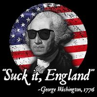 SuckIt England Funny 4th of July George Washington 1776 7-Panel Snapback Hat