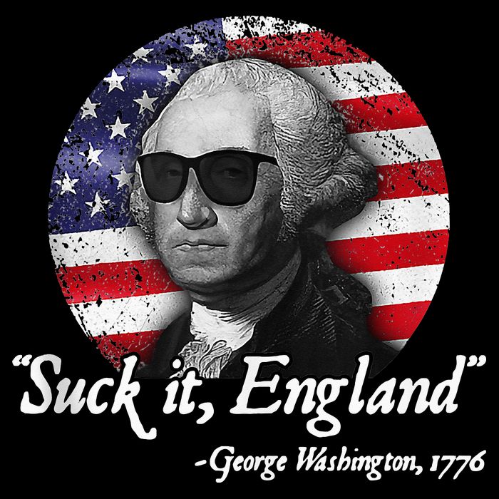 SuckIt England Funny 4th of July George Washington 1776 7-Panel Snapback Hat