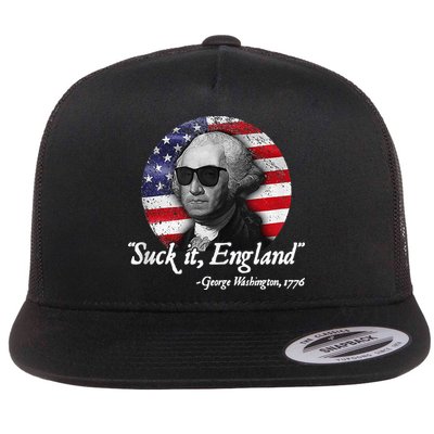 SuckIt England Funny 4th of July George Washington 1776 Flatbill Hat
