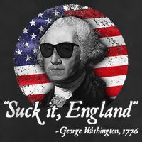 SuckIt England Funny 4th of July George Washington 1776 Golf Towel