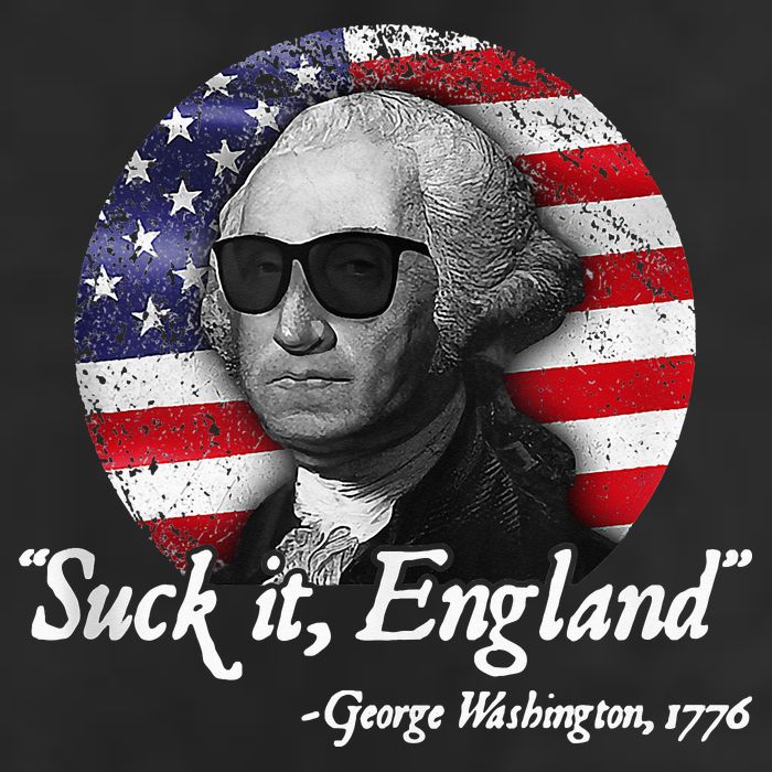SuckIt England Funny 4th of July George Washington 1776 Golf Towel