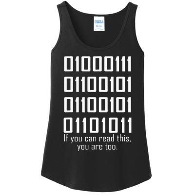 Software Engineers Funny Programming Coding Binary Code Ladies Essential Tank