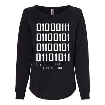 Software Engineers Funny Programming Coding Binary Code Womens California Wash Sweatshirt