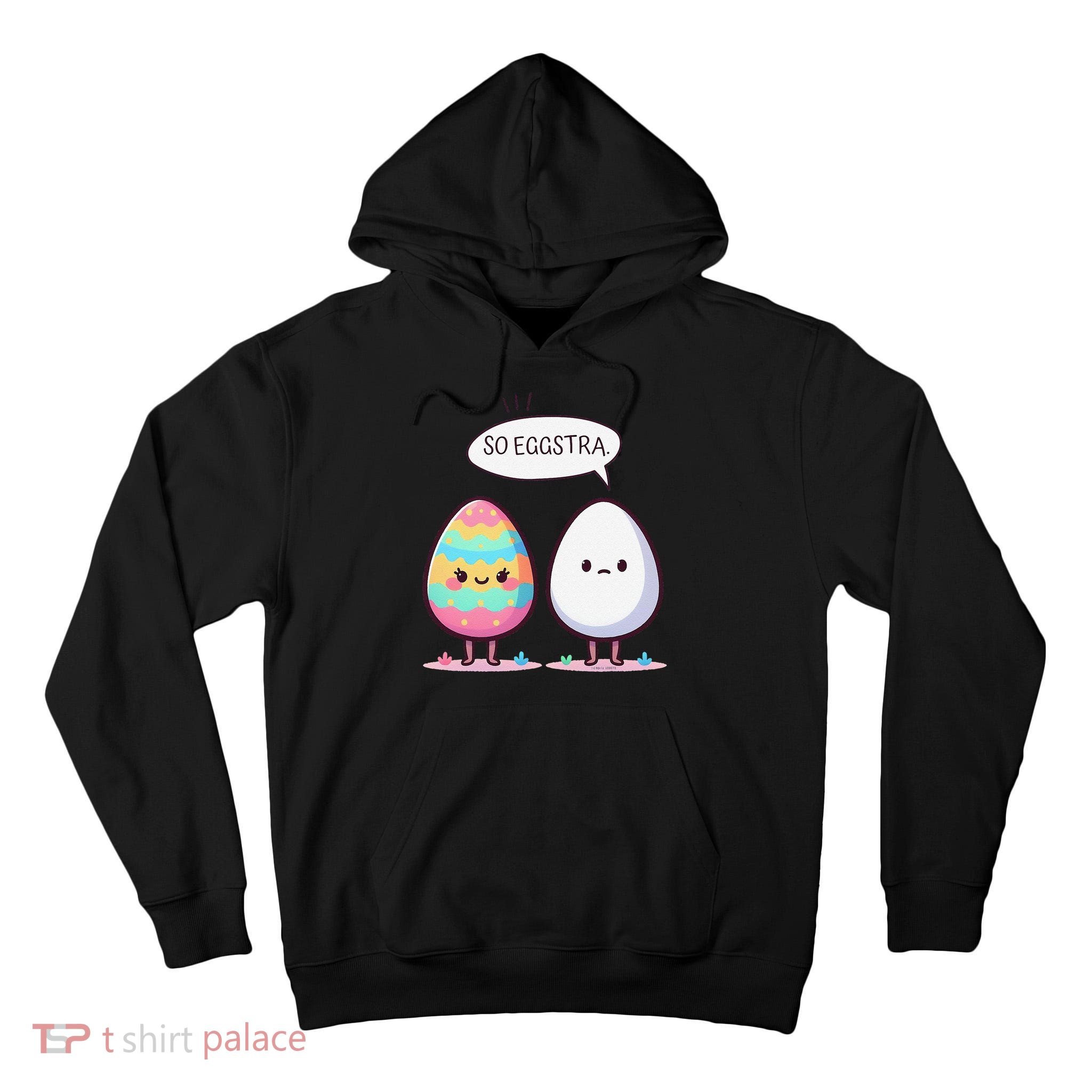 So Eggstra Funny Pun Cute Comic Pastel Easter Eggs Tall Hoodie