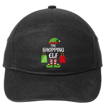 Shopping Elf Family Matching Group Christmas Shopper 7-Panel Snapback Hat