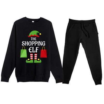 Shopping Elf Family Matching Group Christmas Shopper Premium Crewneck Sweatsuit Set