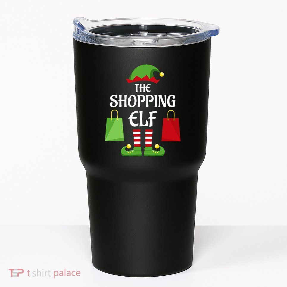 Shopping Elf Family Matching Group Christmas Shopper Tumbler
