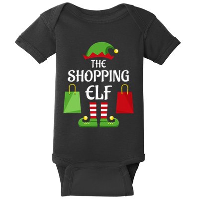 Shopping Elf Family Matching Group Christmas Shopper Baby Bodysuit
