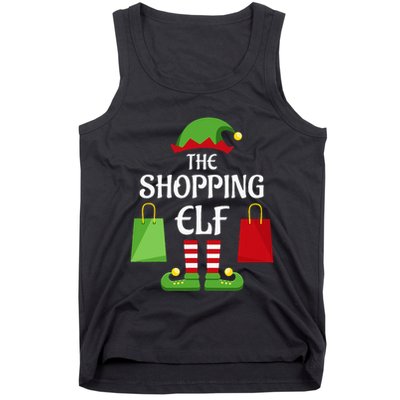 Shopping Elf Family Matching Group Christmas Shopper Tank Top