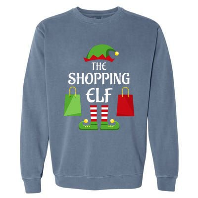 Shopping Elf Family Matching Group Christmas Shopper Garment-Dyed Sweatshirt