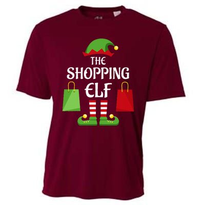 Shopping Elf Family Matching Group Christmas Shopper Cooling Performance Crew T-Shirt