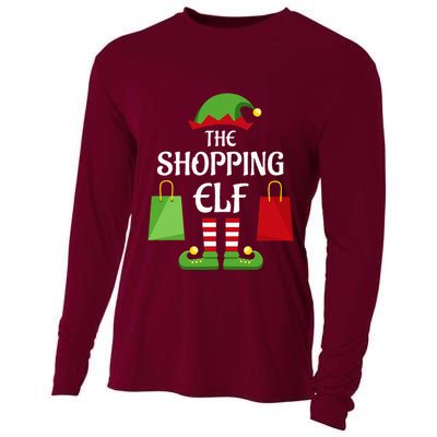 Shopping Elf Family Matching Group Christmas Shopper Cooling Performance Long Sleeve Crew