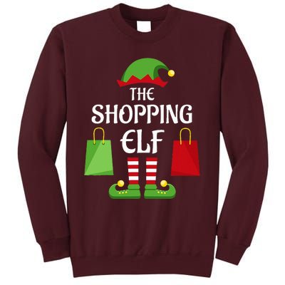 Shopping Elf Family Matching Group Christmas Shopper Tall Sweatshirt