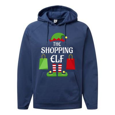 Shopping Elf Family Matching Group Christmas Shopper Performance Fleece Hoodie