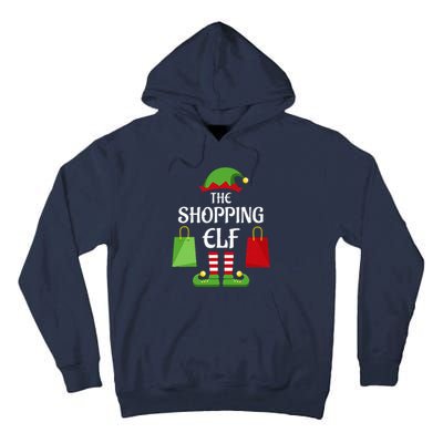 Shopping Elf Family Matching Group Christmas Shopper Tall Hoodie