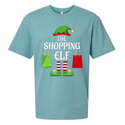 Shopping Elf Family Matching Group Christmas Shopper Sueded Cloud Jersey T-Shirt