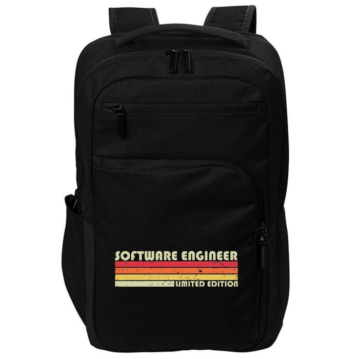 Software Engineer Funny Job Title Profession Birthday Worker Impact Tech Backpack