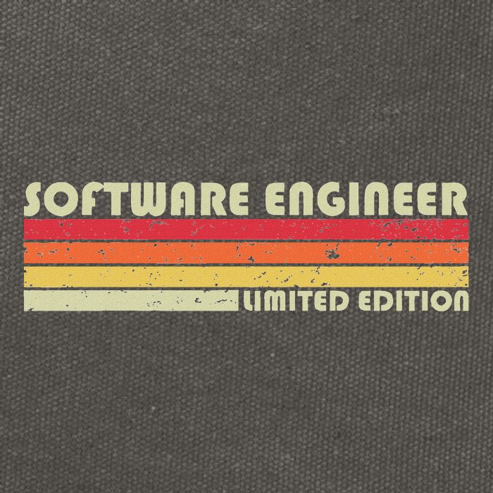 Software Engineer Funny Job Title Profession Birthday Worker Cotton Canvas Backpack