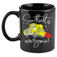Seatbelts Everyone Funny Magic School Bus Driver Job Pride 11oz C Handle Ceramic Mug