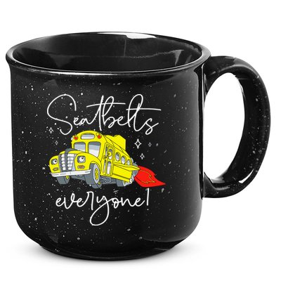 Seatbelts Everyone Funny Magic School Bus Driver Job Pride 15oz Campfire Ceramic Mug