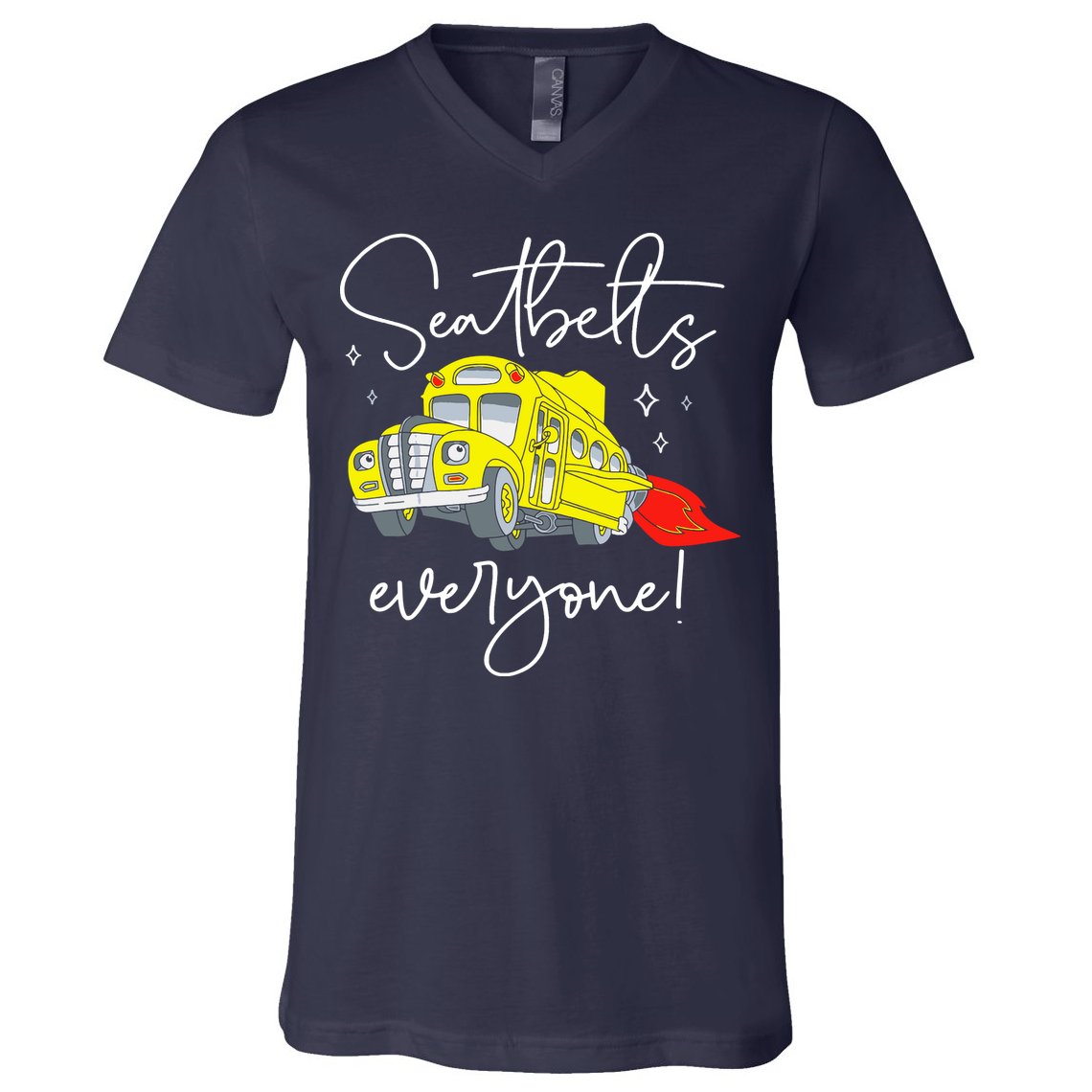 Seatbelts Everyone Funny Magic School Bus Driver Job Pride V-Neck T-Shirt