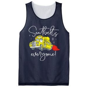 Seatbelts Everyone Funny Magic School Bus Driver Job Pride Mesh Reversible Basketball Jersey Tank