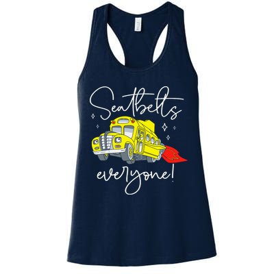 Seatbelts Everyone Funny Magic School Bus Driver Job Pride Womens Tank Top