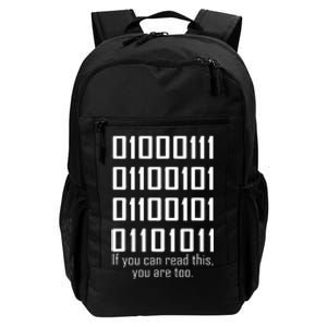 Software Engineers Funny Programming Coding Binary Code Daily Commute Backpack