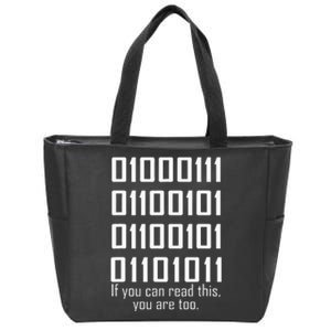 Software Engineers Funny Programming Coding Binary Code Zip Tote Bag